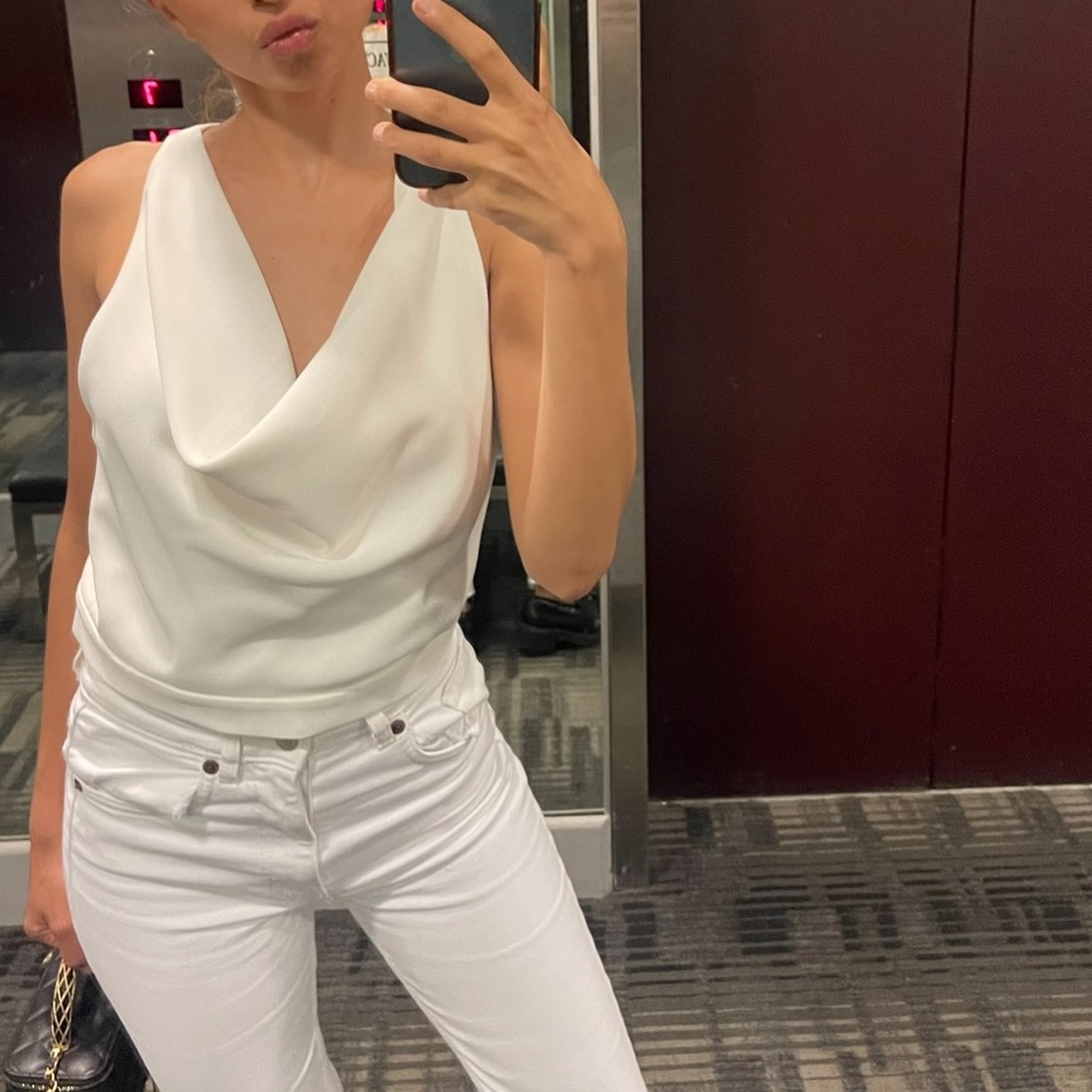 Zara cowl neck crop top